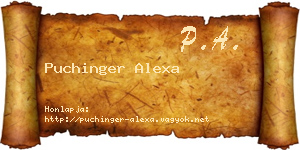 Puchinger Alexa névjegykártya